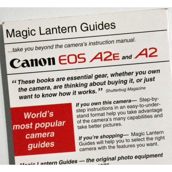 Canon EOS A2E & A2 Magic Lantern Guide Book - Picture 4 of 6